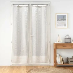 Paire de voilages tissés œillets bois (70 x 200 cm) Minalisa Beige