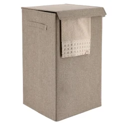 Panier à linge pliable (H60 cm) TissuFlex Taupe