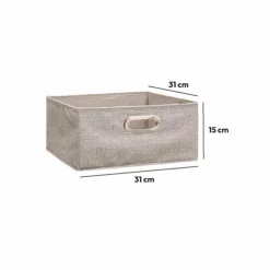 Panier de rangement (31 x 15 cm) Helena Beige chiné