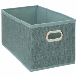 Panier de rangement (15 x 31 cm) Helena Bleu pétrole chiné