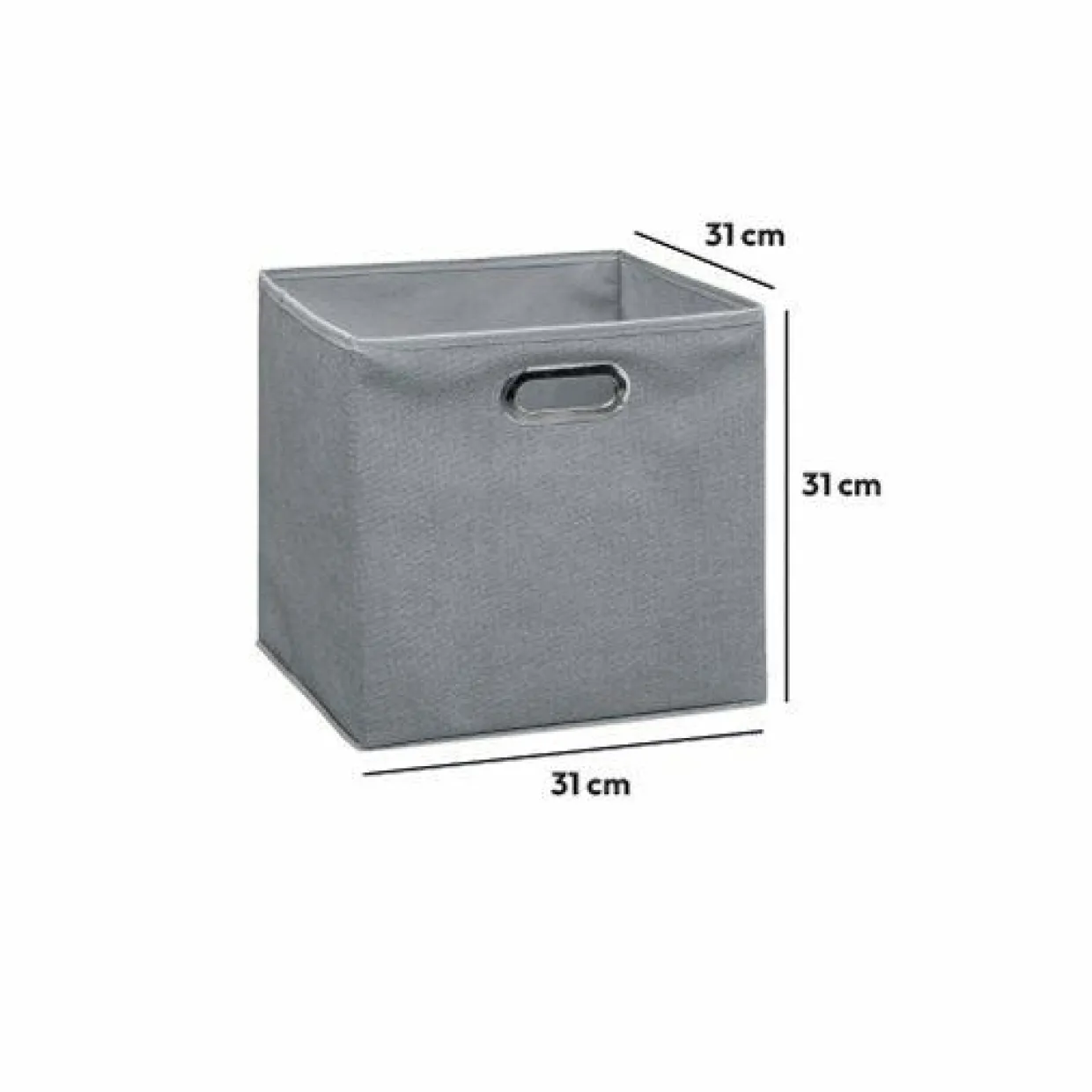 Panier de rangement (31 x 31 cm) Helena Gris clair
