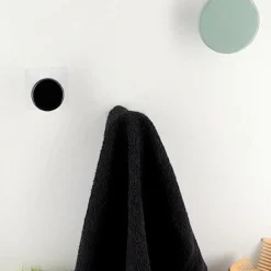 Patère adhésive (D8,5 cm) Easy Chic Noir