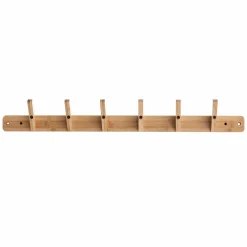 Patère double sens 6 têtes Bambou Naturelle