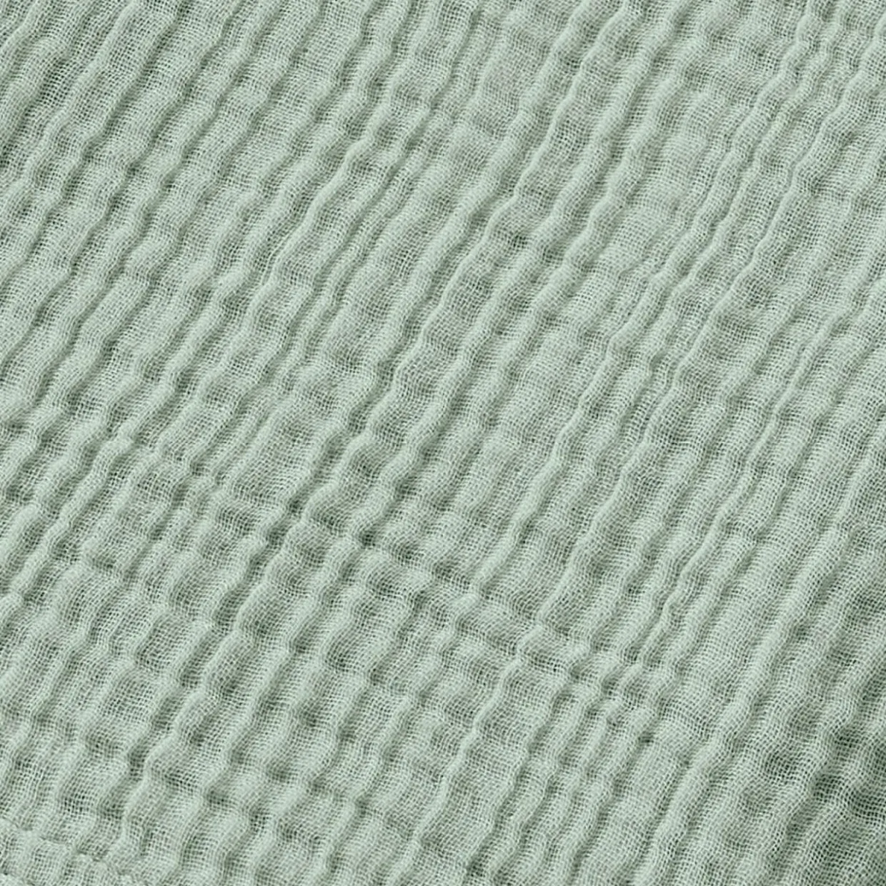 Peignoir de bain gaze de coton L/XL Gaïa Vert eucalyptus