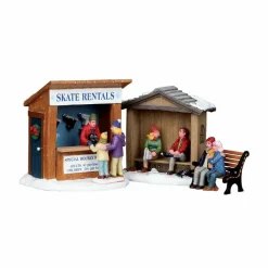 Personnages lemax Stand de location de patins