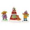 Personnages Lemax Mère Noël Pain d'épices et enfants