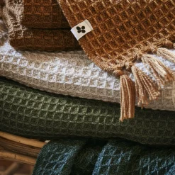 Plaid canapé matière recyclée (180 x 220 cm) Gabin Camel