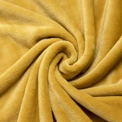 Plaid doux (230 cm) Tendresse Jaune ocre