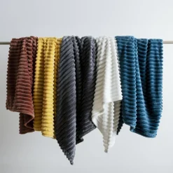 Plaid doux (125 x 150 cm) Dune Jaune