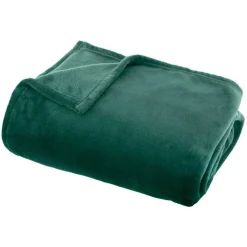 Plaid doux flanelle (130 x 180 cm) Didou Vert