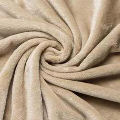 Plaid doux flanelle (130 x 180 cm) Didou Marron glacé