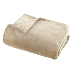 Plaid doux flanelle (125 x 150 cm) Didou Marron glacé