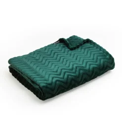 Plaid doux flanelle (220 x 240 cm) Zag Vert