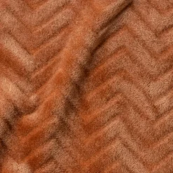 Plaid doux flanelle (180 x 230 cm) Zag Cuivre