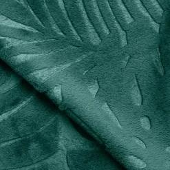 Plaid doux flanelle (180 x 230 cm) Flore Vert
