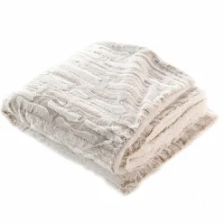 Plaid fausse fourrure (125 x 150 cm) Lynx Beige