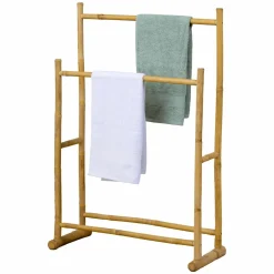 Porte serviette canne de bambou 2 niveaux (H105 cm) Hanoï