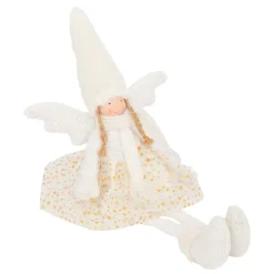 Poupée de Noël (H56 cm) Sweet Angel Blanc et doré