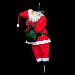 Père Noël à suspendre (H60 cm) François le grimpeur