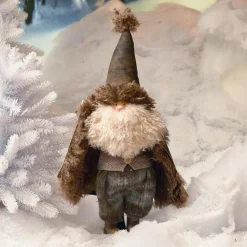 Père Noël déco traditionnel (H45 cm) Georges barbe blanche