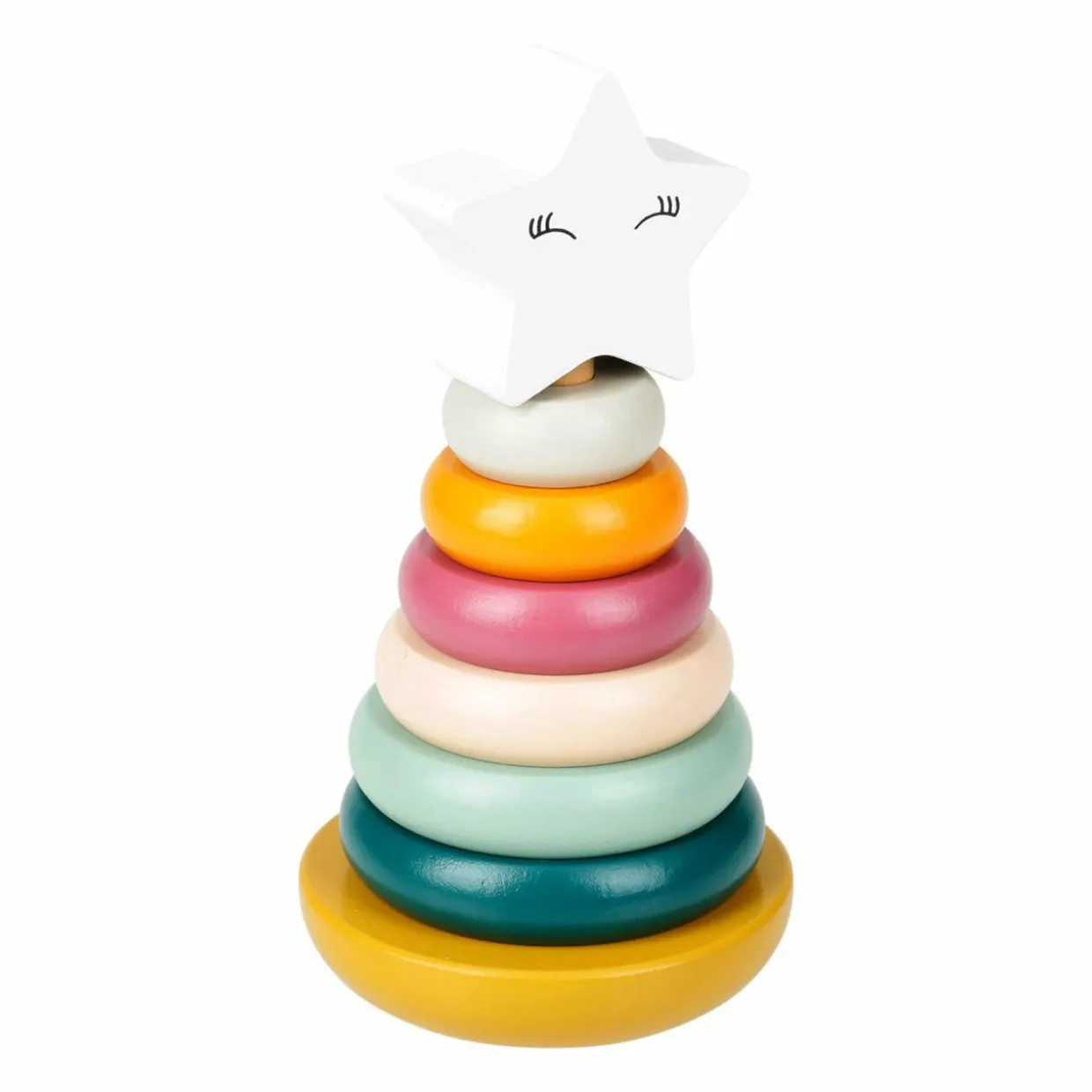 Pyramide à empiler bois Stella Multicolore