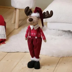 Renne de Noël (H60 cm) Mister Bavarois costume Rouge