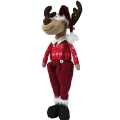 Renne de Noël (H60 cm) Mister Bavarois costume Rouge