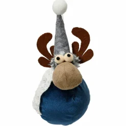 Renne de Noël (H15 cm) Nino en bleu