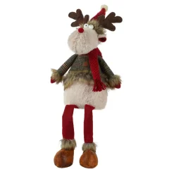 Renne jambes souples (H70 cm) Duncan écharpe Rouge
