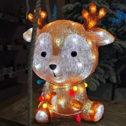 Renne lumineux 72 LED (H38 cm) Baby Coco Multicolore