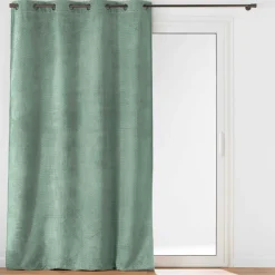 Rideau flanelle relief (140 x 240 cm) Flanela Vert kaki