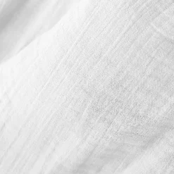 Rideau gaze de coton galon fronceur (140 x 240 cm) Gaïa Blanc chantilly