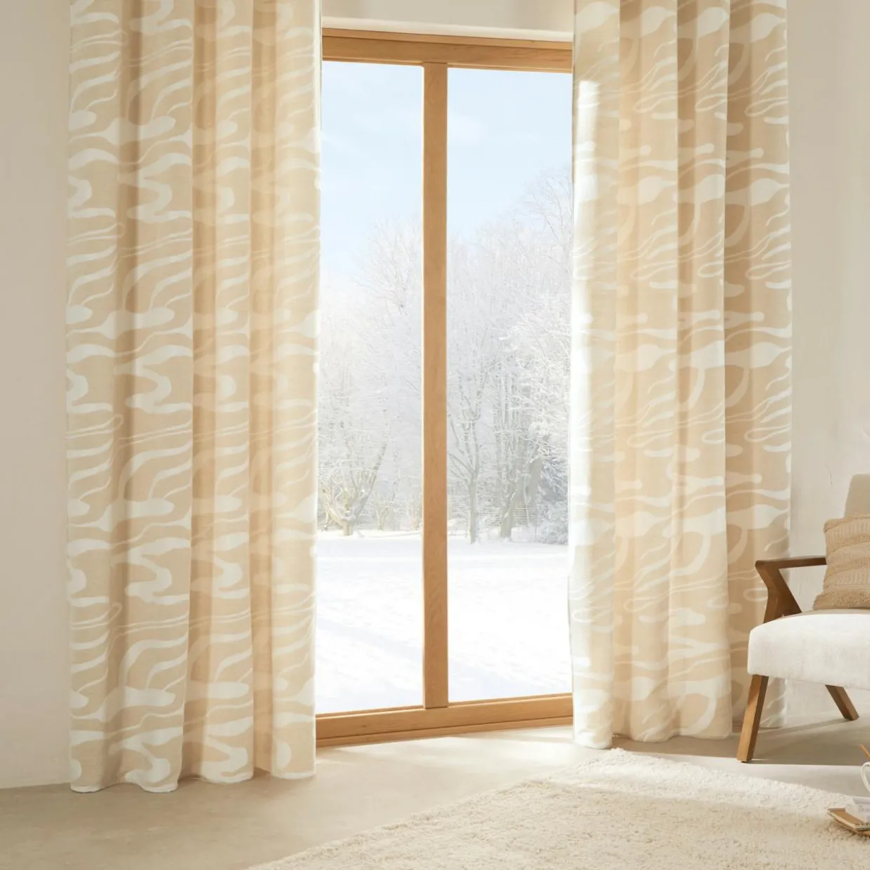 Rideau œillets (140 x 260 cm) Madini Beige