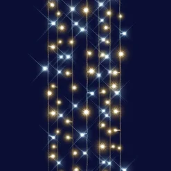 Rideau lumineux H2 m L2 m 96 LED Interconnectable Flashing light Bicolore Blanc chaud et froid