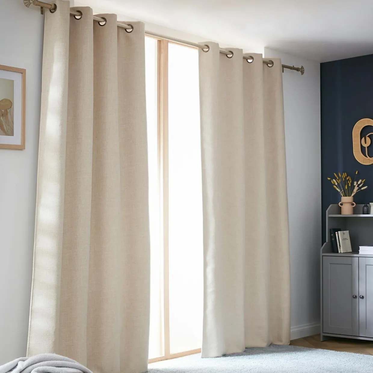 Rideau obscurcissant thermique (140 x 240 cm) Alba Beige grège
