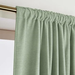 Rideau obscurcissant thermique galon fronceur (140 x 240 cm) Minuit Vert kaki