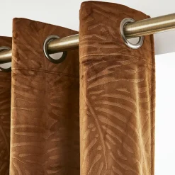 Rideau obscurcissant velours (140 x 180 cm) Fern Camel
