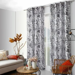 Rideau oeillets (135 x 240 cm) Bundi Gris foncé