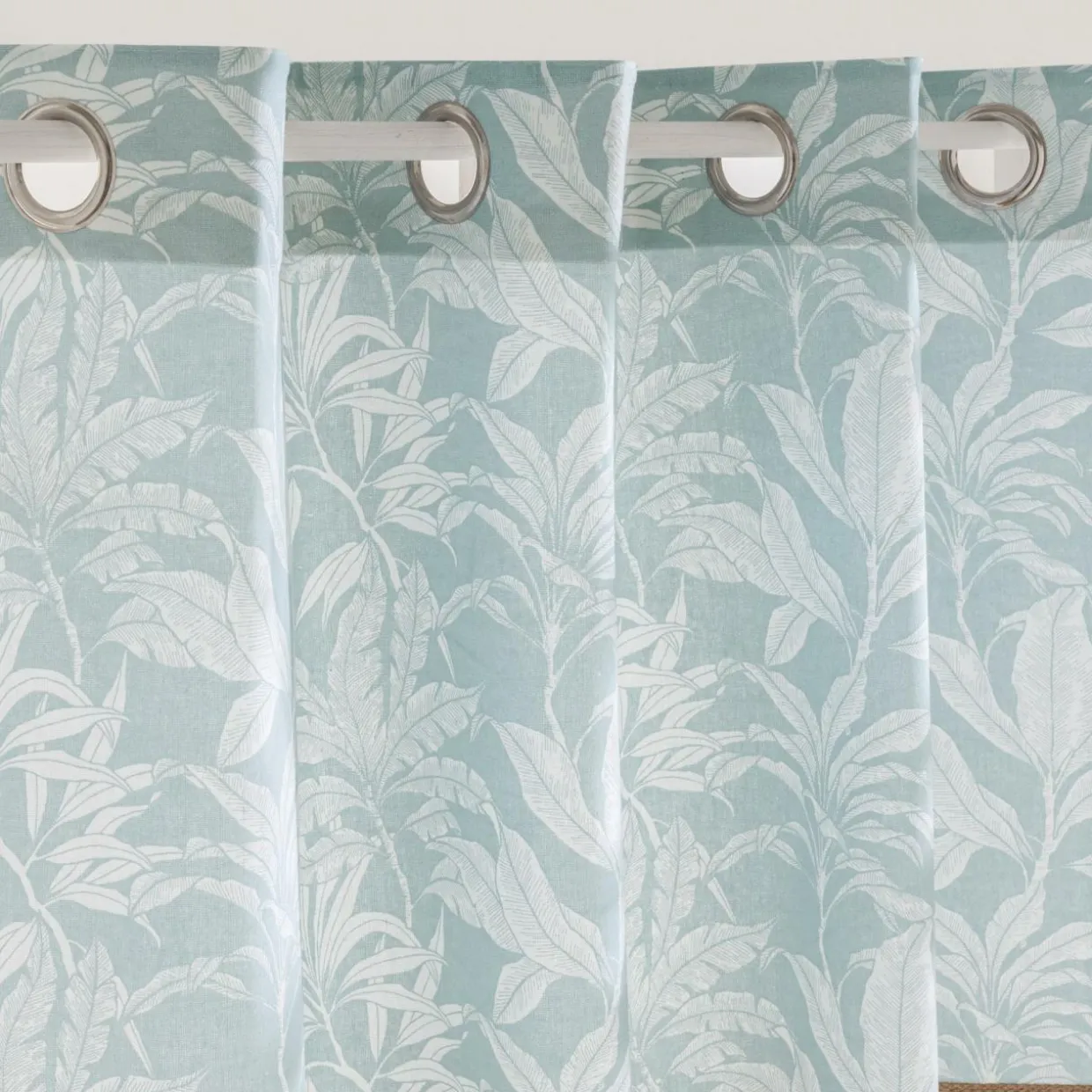 Rideau polycoton (140 x 240 cm) Hera Bleu
