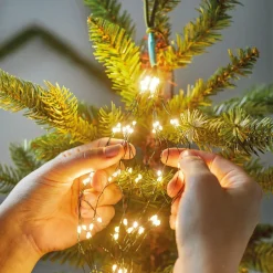 Rideau pour sapin H2,40 m 832 Micro LED Flashing light Blanc chaud