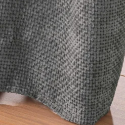 Rideau Velours Chenille (140 x 260 cm) Leo Gris Anthracite