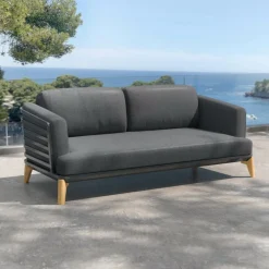 Salon de jardin aluminium 9 places 12 pcs Monte Carlo Gris anthracite