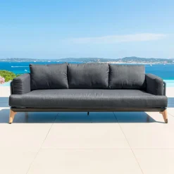 Salon de jardin aluminium 5 places 4 pcs Monte Carlo Gris anthracite