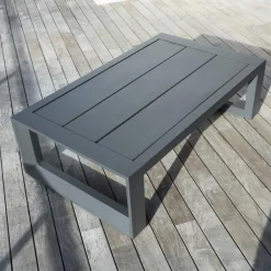 Salon de jardin aluminium 5 places 4 pcs Elba Gris anthracite
