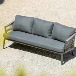Salon de jardin en aluminium 7 places 5 pcs Amalfi Gris anthracite