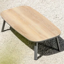 Salon de jardin en aluminium 5 places 4 pcs Amalfi Gris anthracite