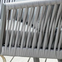Salon de jardin en aluminium 5 places 4 pcs Amalfi Gris anthracite