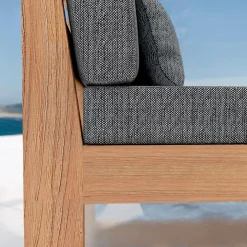 Salon de jardin en bois d'acacia 8 places 5 pcs Borneo Gris anthracite