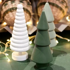 Sapin à suspendre en bois (H15 cm) Harmonie Vert romarin