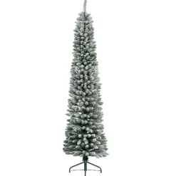Sapin artificiel de Noël (H150 cm) Narrow Vert enneigé